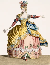 Costume pour la reine des sylphides dans le Ballet des éléments, gravé par René Gaillard (vers 1719-90), vers 1780